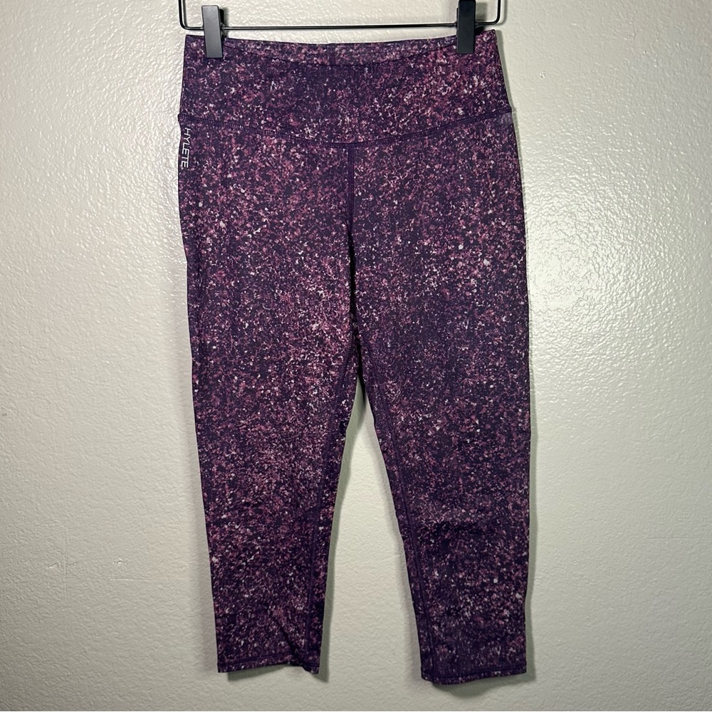 Hylete Leggings In Motiv Purple Galaxy Sky